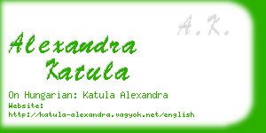 alexandra katula business card